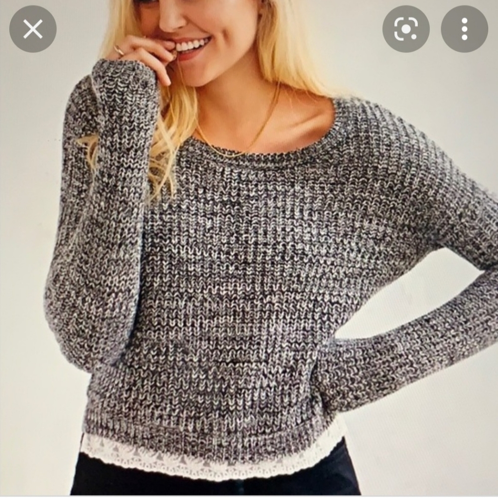 Kimchi blue lace trim sweater